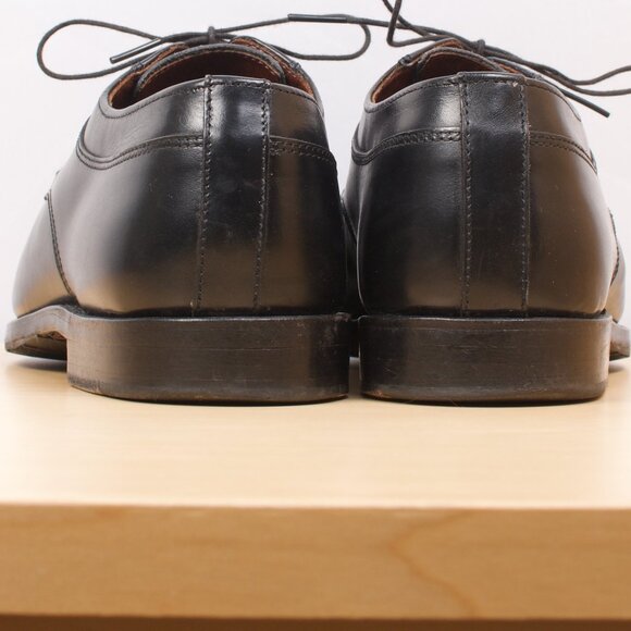 Allen Edmonds Men's Shoe 🇺🇸 Charleston Almond Moc-toe Derby 9D Black VGUC - Picture 4 of 8